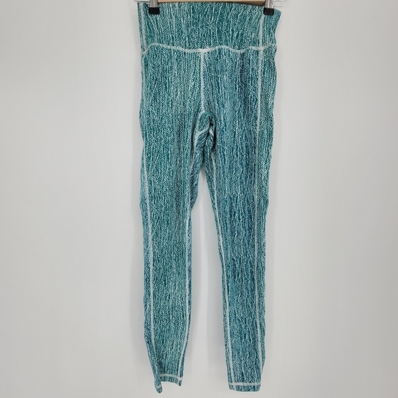 Buffbunny Jacquard turquoise high waisted Leggings size small - Picture 1 of 7